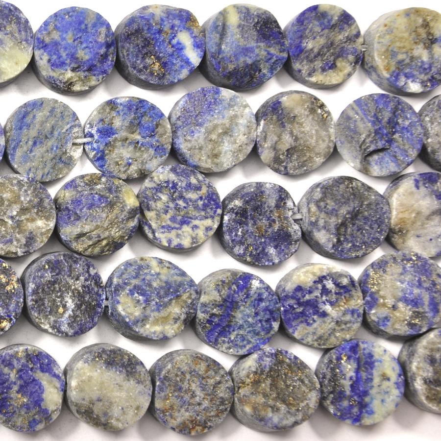 Lapis 15mm Rough Coin