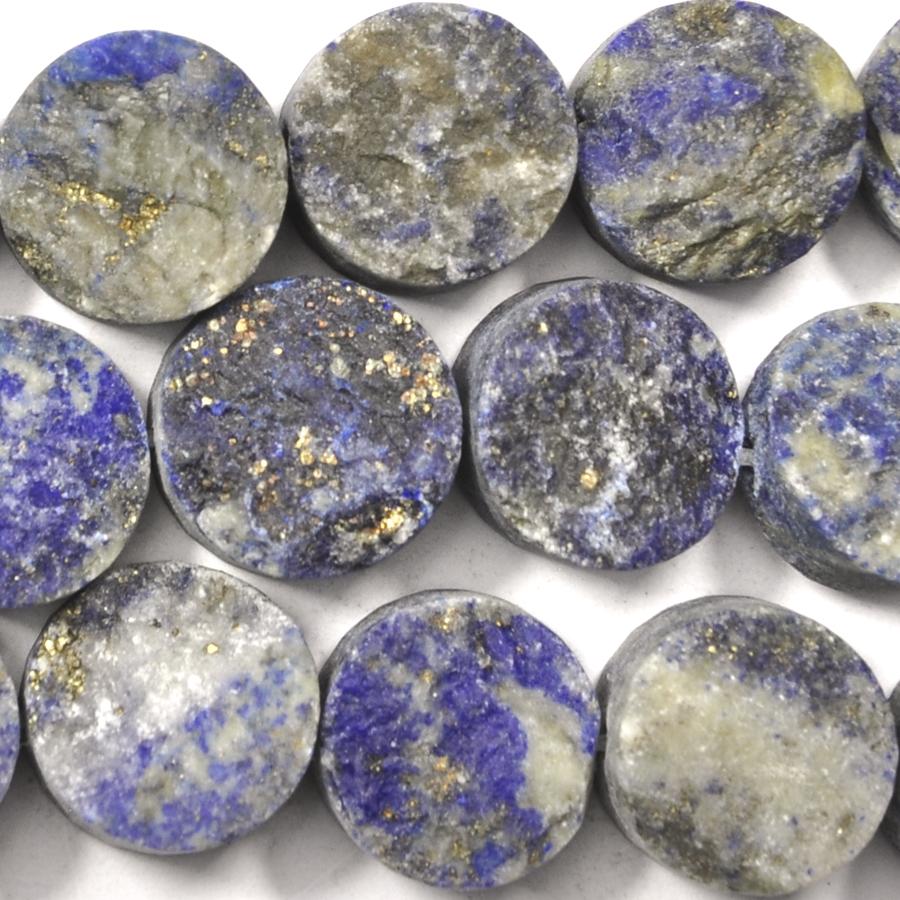 Lapis 15mm Rough Coin