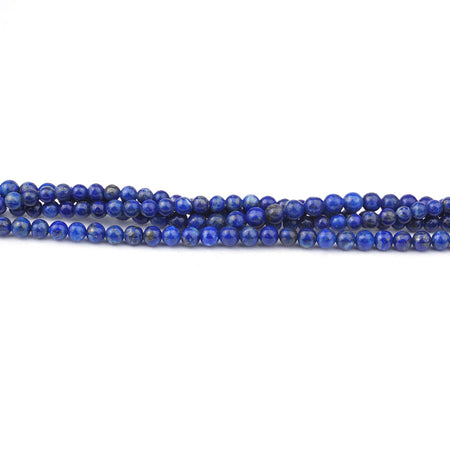 3mm Lapis Natural Round A Grade - 15-16 Inch - Goody Beads