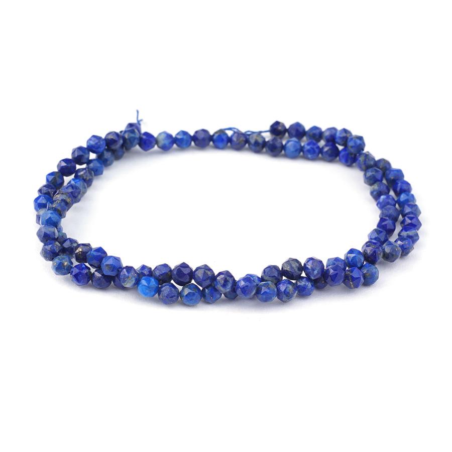 Lapis 4mm Natural Double Heart - 15-16 Inch