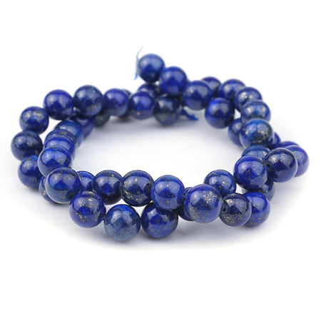 8mm Lapis Natural Round AA Grade - 15-16 Inch - Goody Beads