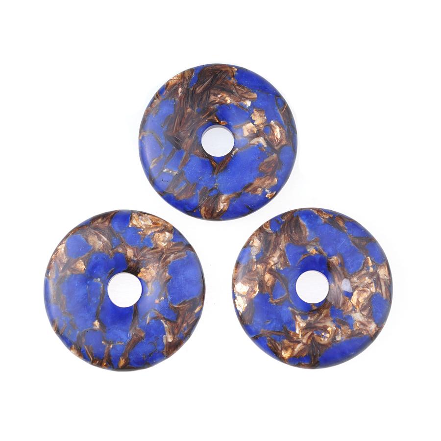 Lapis & Bronzite 50mm Donut Pendant - Goody Beads