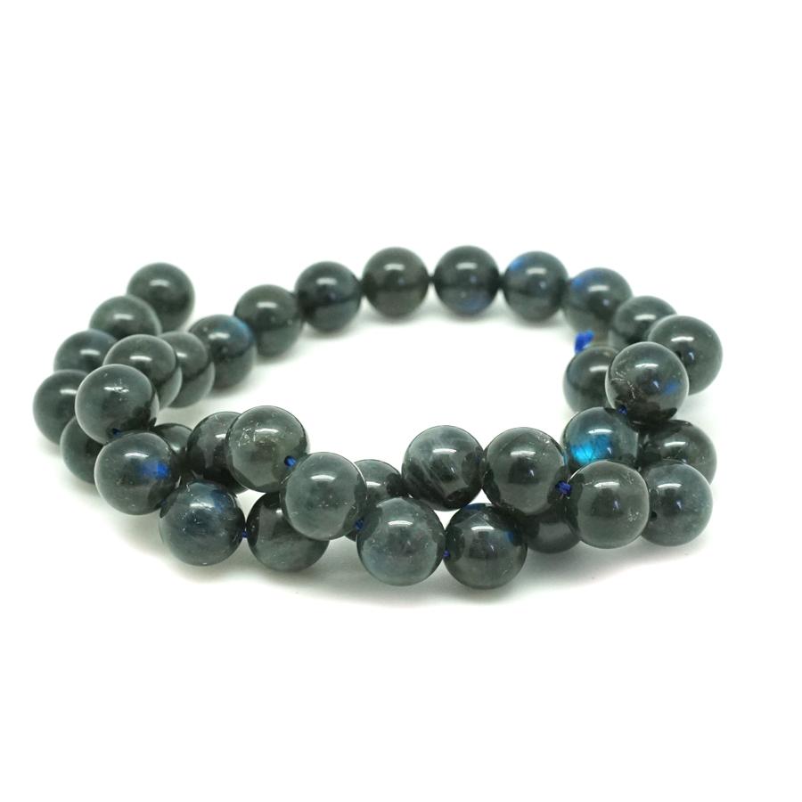 DARK Labradorite AA Grade 10mm Round 15-16 Inch