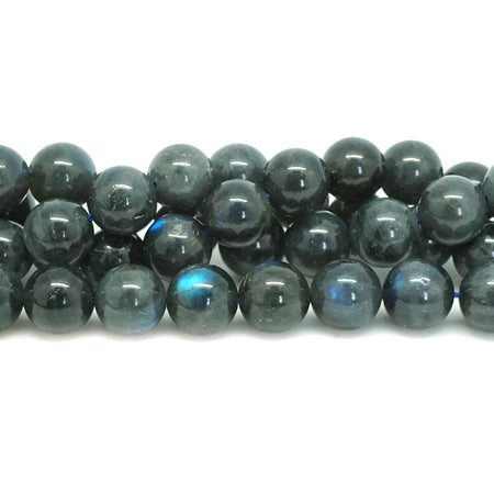 DARK Labradorite AA Grade 10mm Round 15-16 Inch