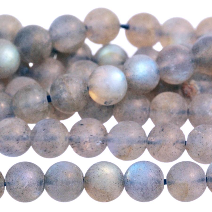 MATTE Labradorite AA Grade 6mm Round 15-16 Inch