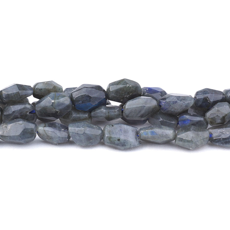 8X10mm Dark Labradorite Natural Simple Cut Nugget AA Grade - 15-16 Inch - Goody Beads