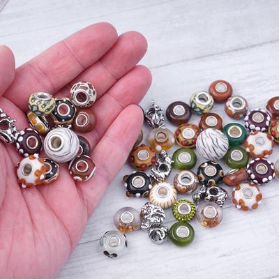 Global Safari Large-Hole Bead Mix - 50 Pieces