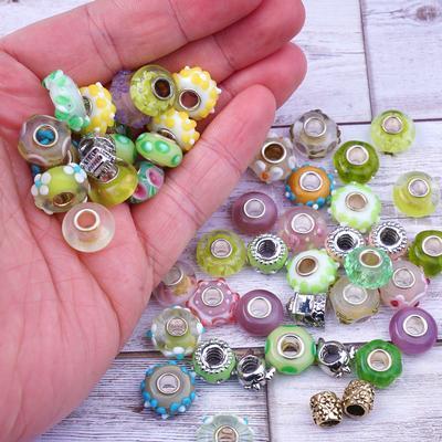 Spring Fling Large-Hole Bead Mix - 50 Pieces