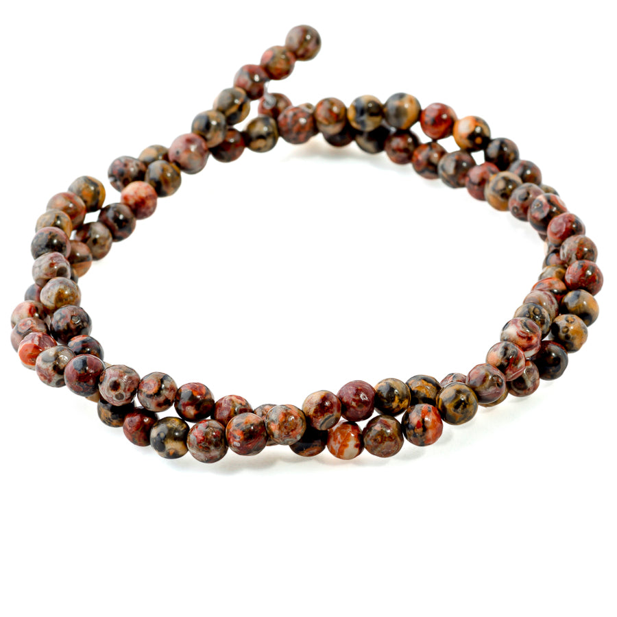 Leopard Skin Jasper 4mm Round - 15-16 Inch