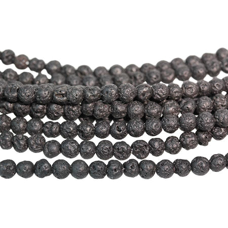 Lava 4mm Round 15-16 Inch - Goody Beads