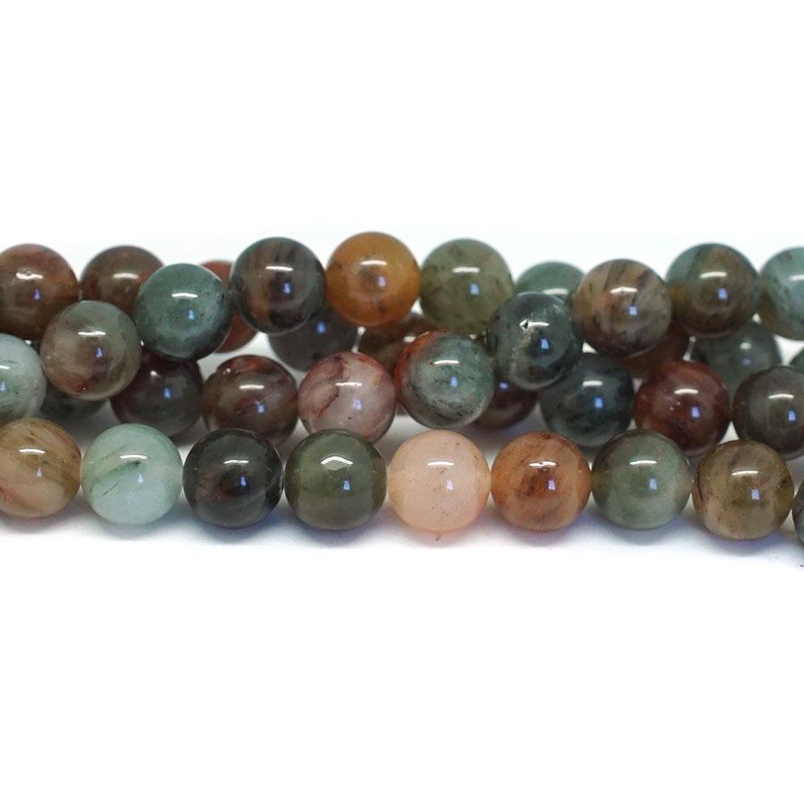 Madagascar Green Antique Agate 10mm Round 15-16