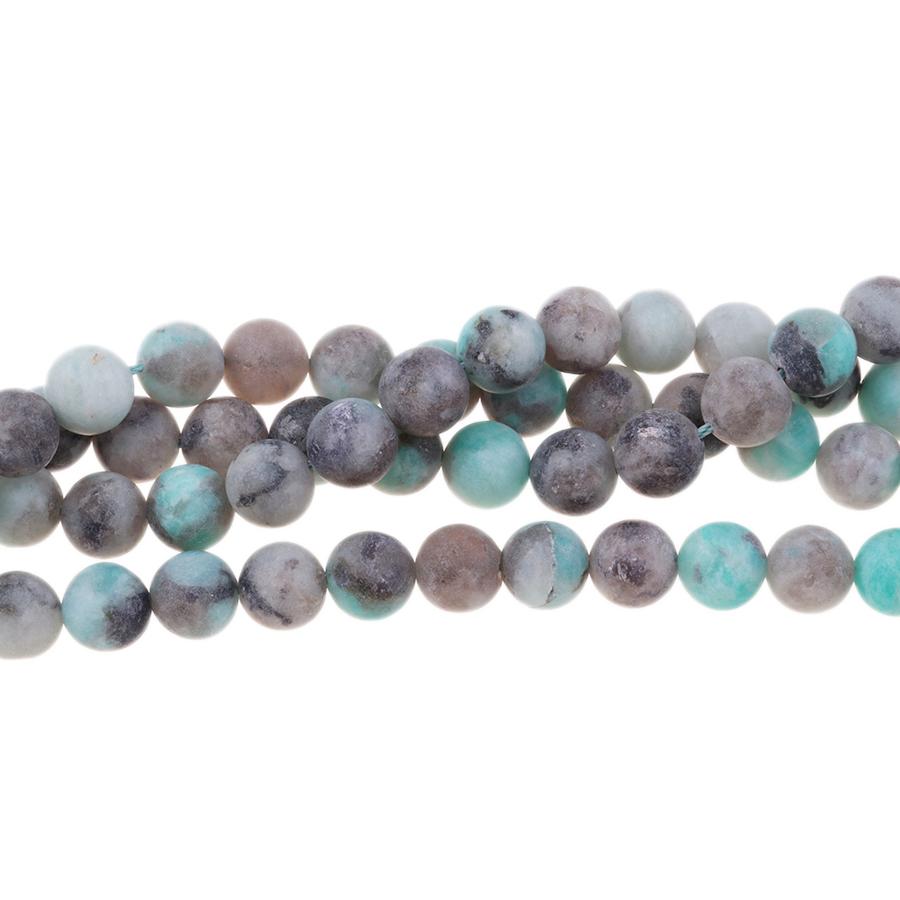 MATTE Madagascar Black Amazonite 10mm Round 15-16 Inch