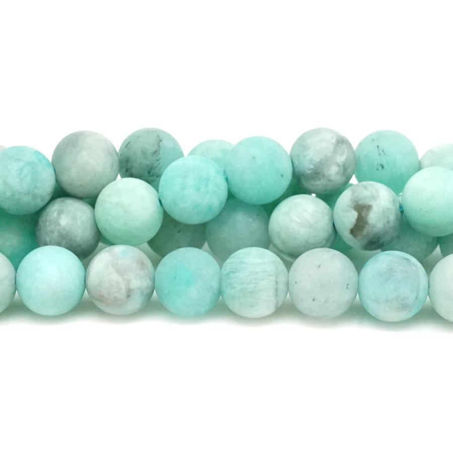 Madagascar Black Amazonite Matte, Light 10mm Round - 15-16 Inch