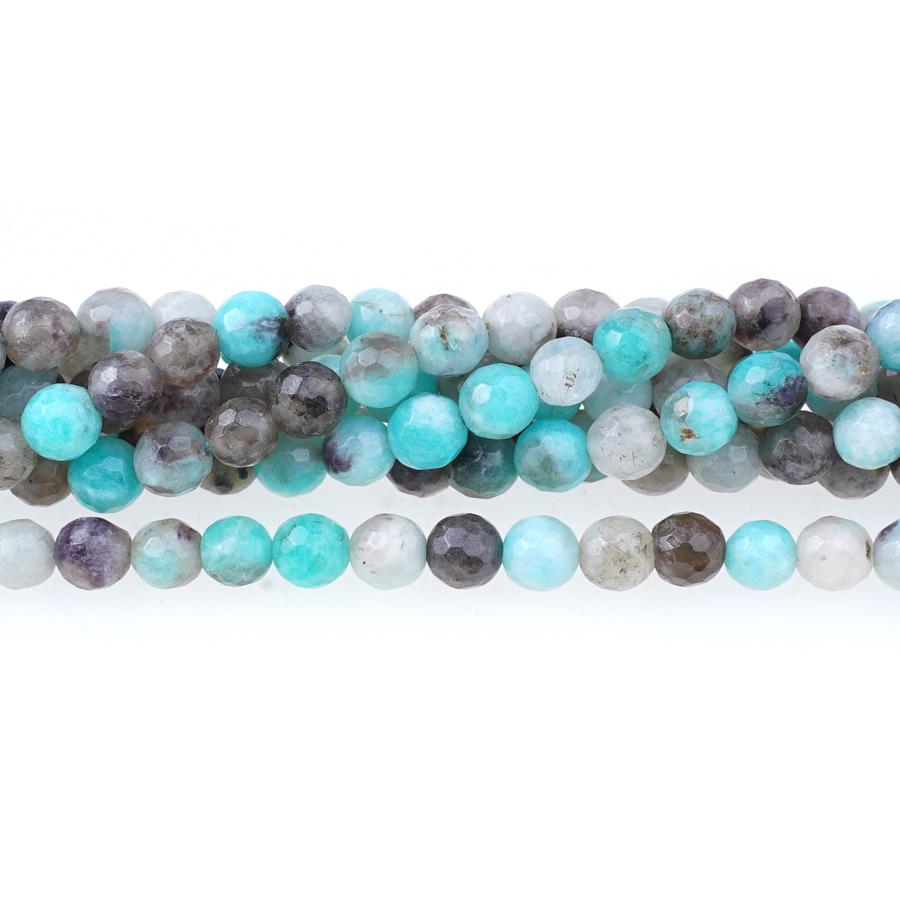 Madagascar Black Amazonite 6mm Faceted Round 15-16 Inch