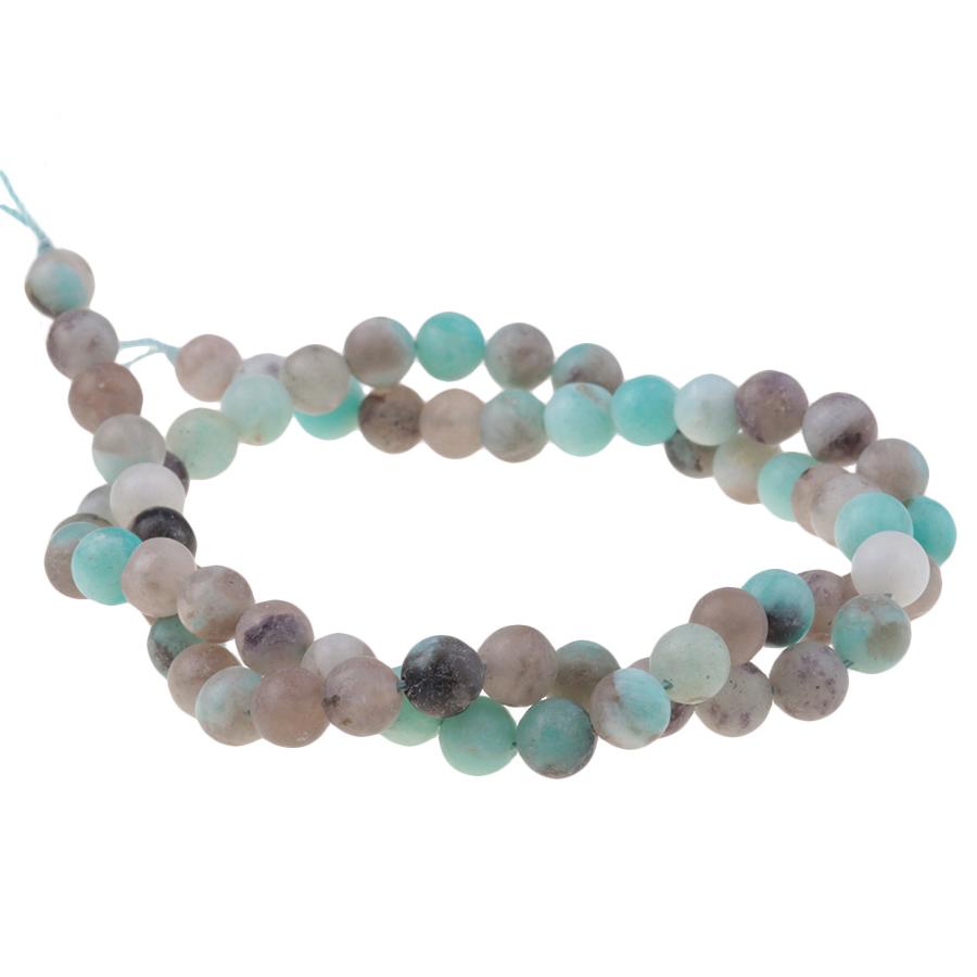 MATTE Madagascar Black Amazonite 6mm Round 15-16 Inch