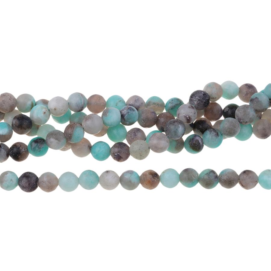 MATTE Madagascar Black Amazonite 6mm Round 15-16 Inch