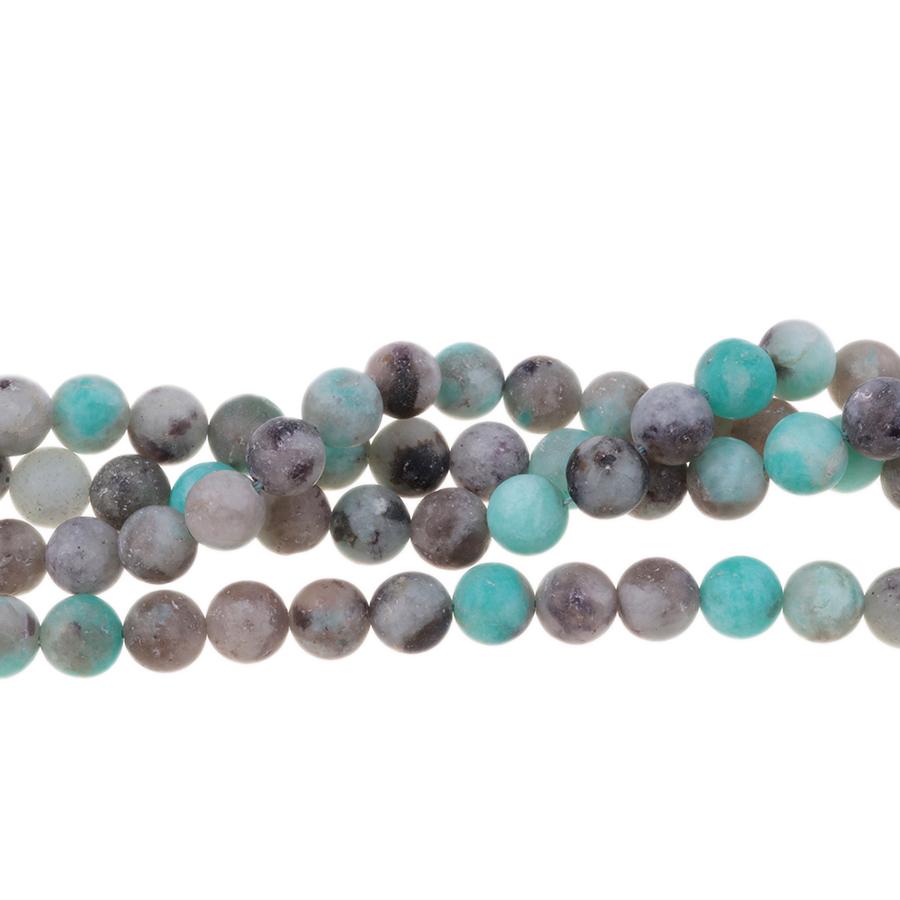 MATTE Madagascar Black Amazonite 8mm Round 15-16 Inch