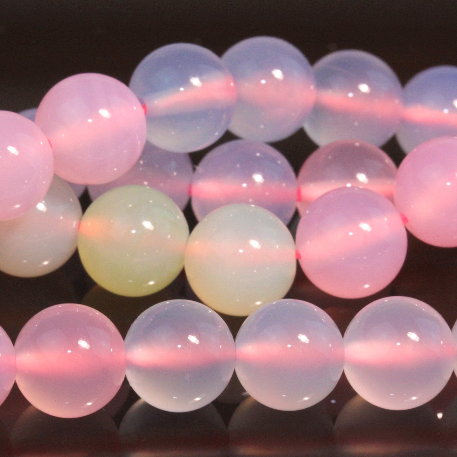 Multi-Colored Chalcedony 8mm Round (Heated) 15-16 Inch