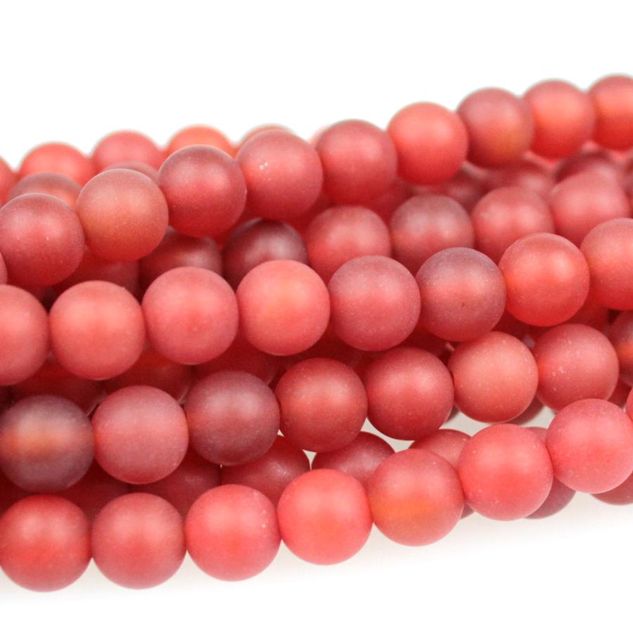 MATTE Carnelian 6mm Round 8-Inch - Goody Beads