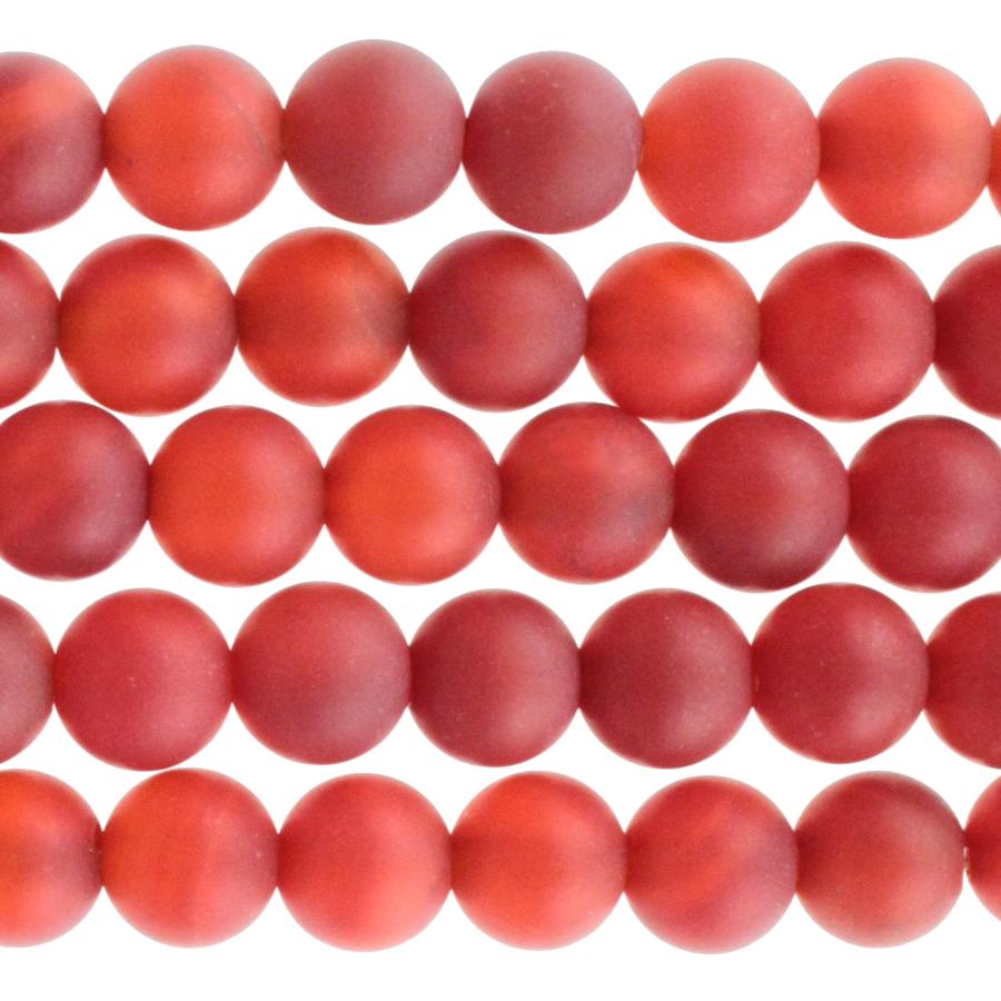 MATTE Carnelian 6mm Round 8-Inch - Goody Beads