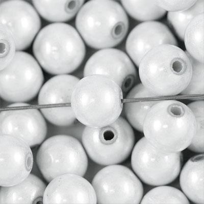 10mm Silver White Miracle Bead - Goody Beads