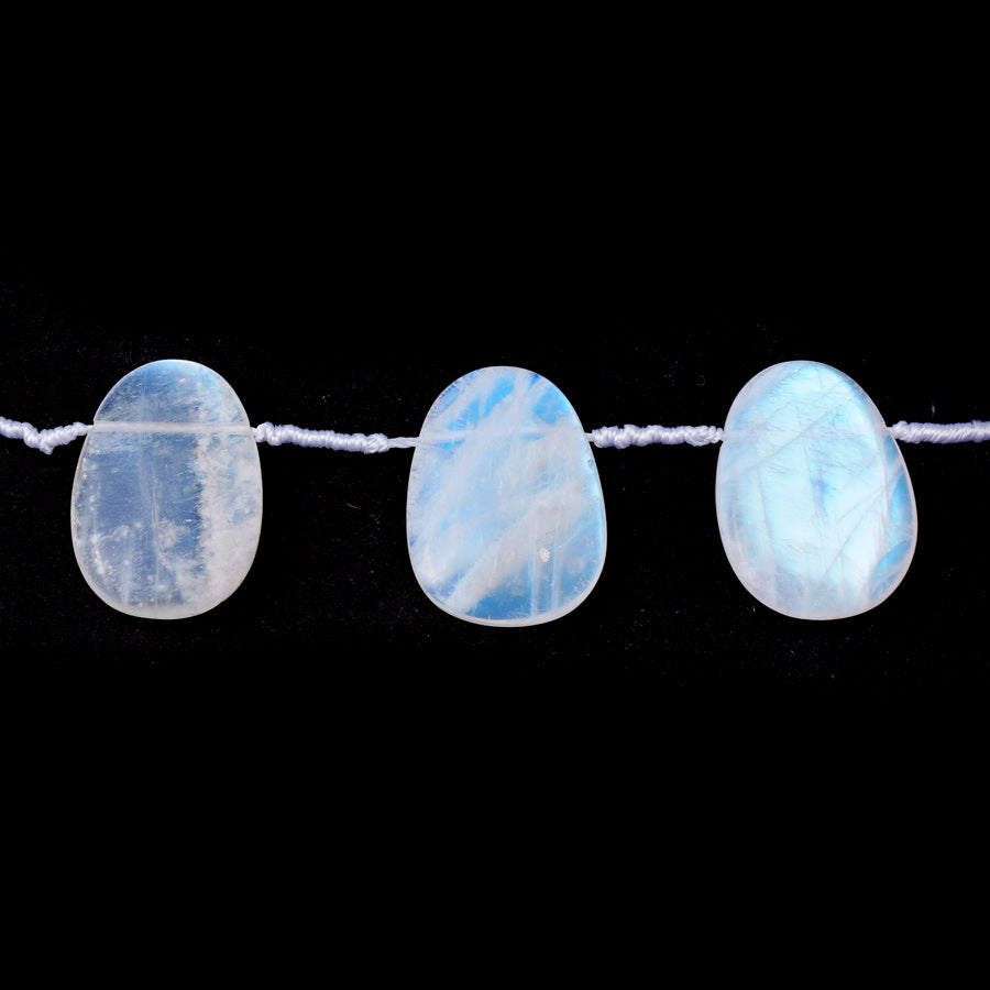 Moonstone 18x25x4mm Drop 3 Pc - DSPremier - Goody Beads