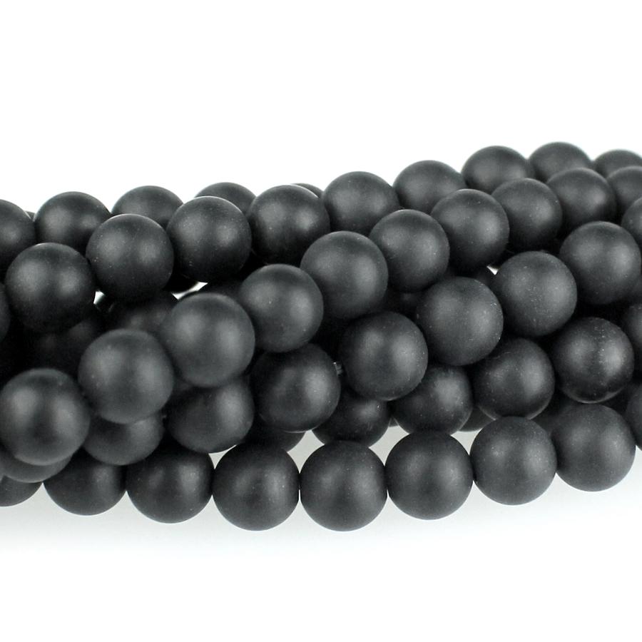 MATTE Onyx 6mm Round 8-Inch - Goody Beads