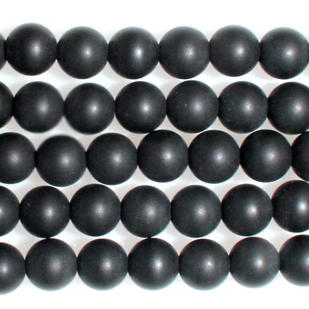 MATTE Onyx 6mm Round 8-Inch - Goody Beads