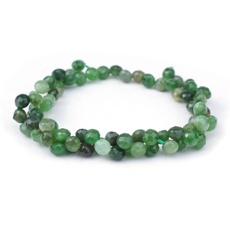 6mm Natural Burmese Jade Tear Drop Diamond Cut - 15-16 Inch - Goody Beads