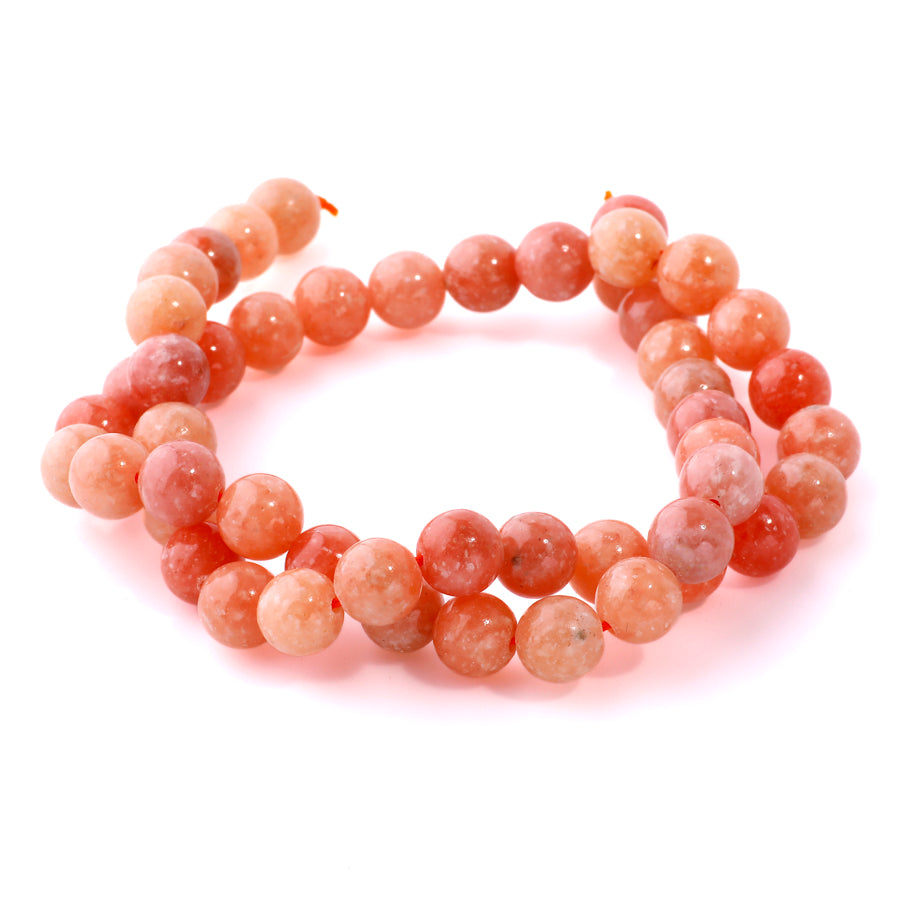 Orange Calcite 8mm Round - 15-16 Inch