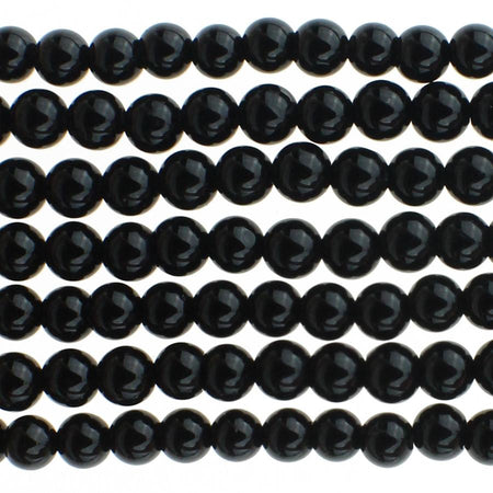 Onyx  4mm Round 8-Inch - Goody Beads