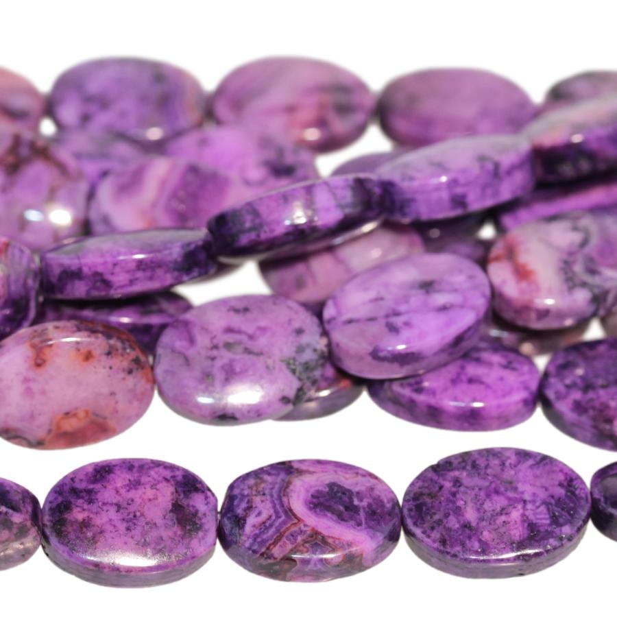 Purple Crazy Agate 10x14 Oval 8-Inch