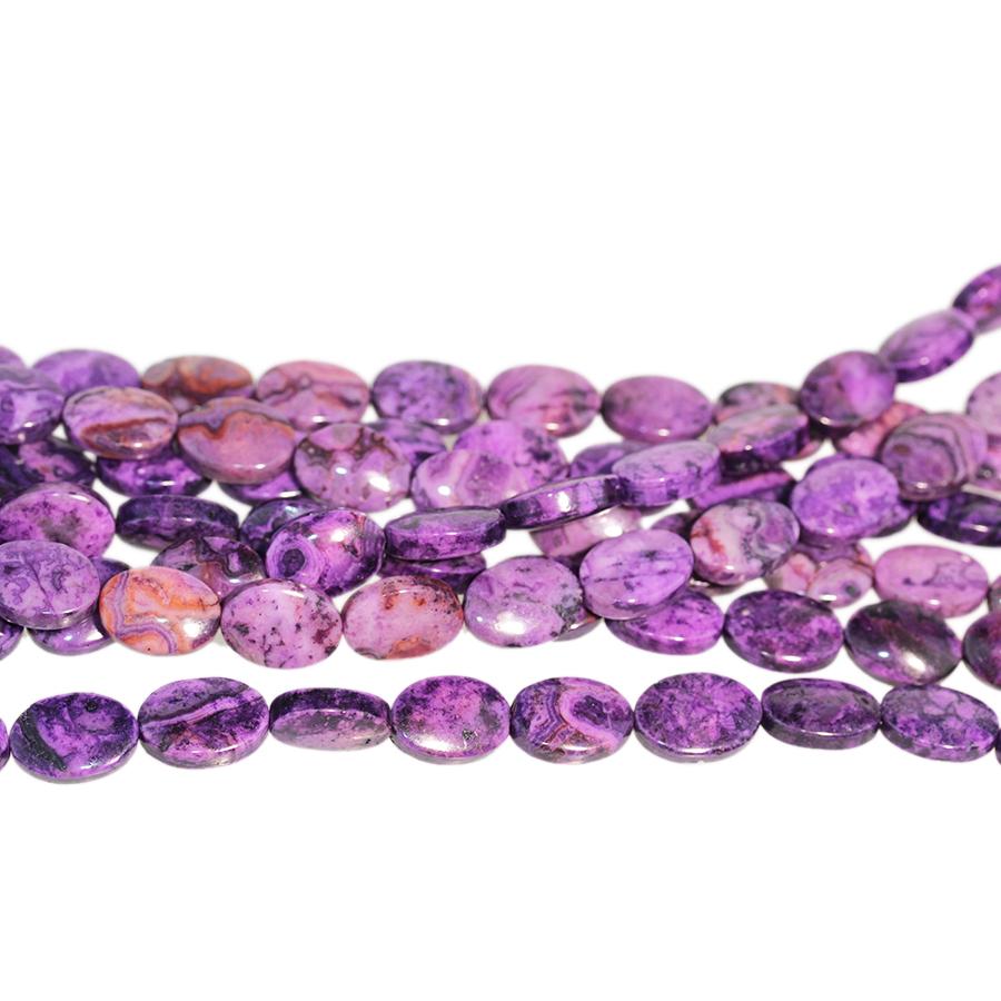 Purple Crazy Agate 10x14 Oval 8-Inch