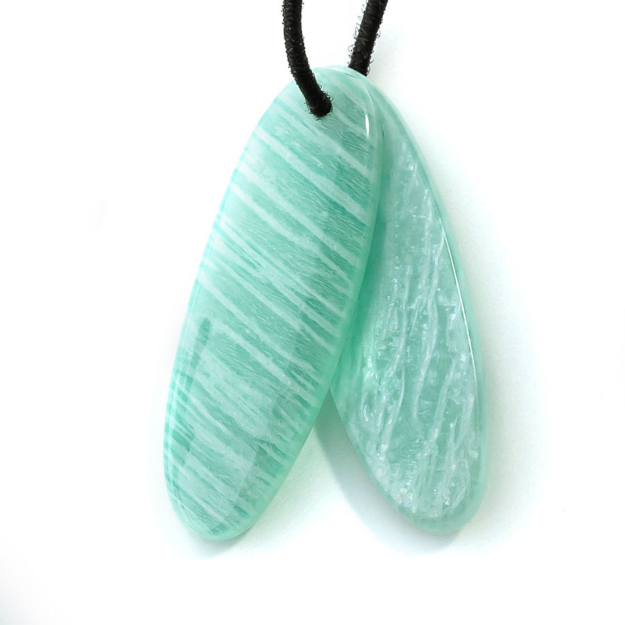 Amazonite 8x28mm Oval Pair - Pendant