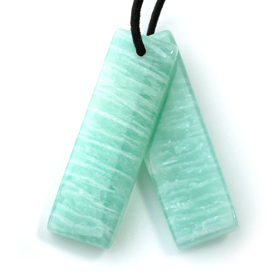 Amazonite 8x28mm Rectangle Pair - Pendant