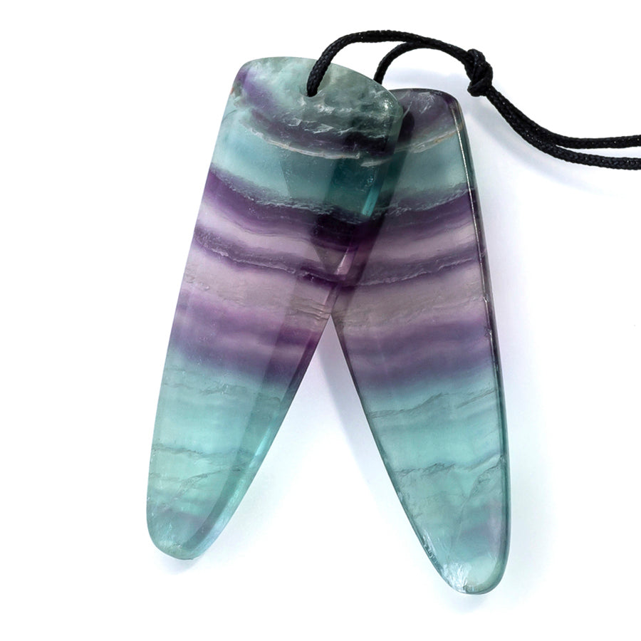 Fluorite 13x38mm Ladder Pair - Pendant