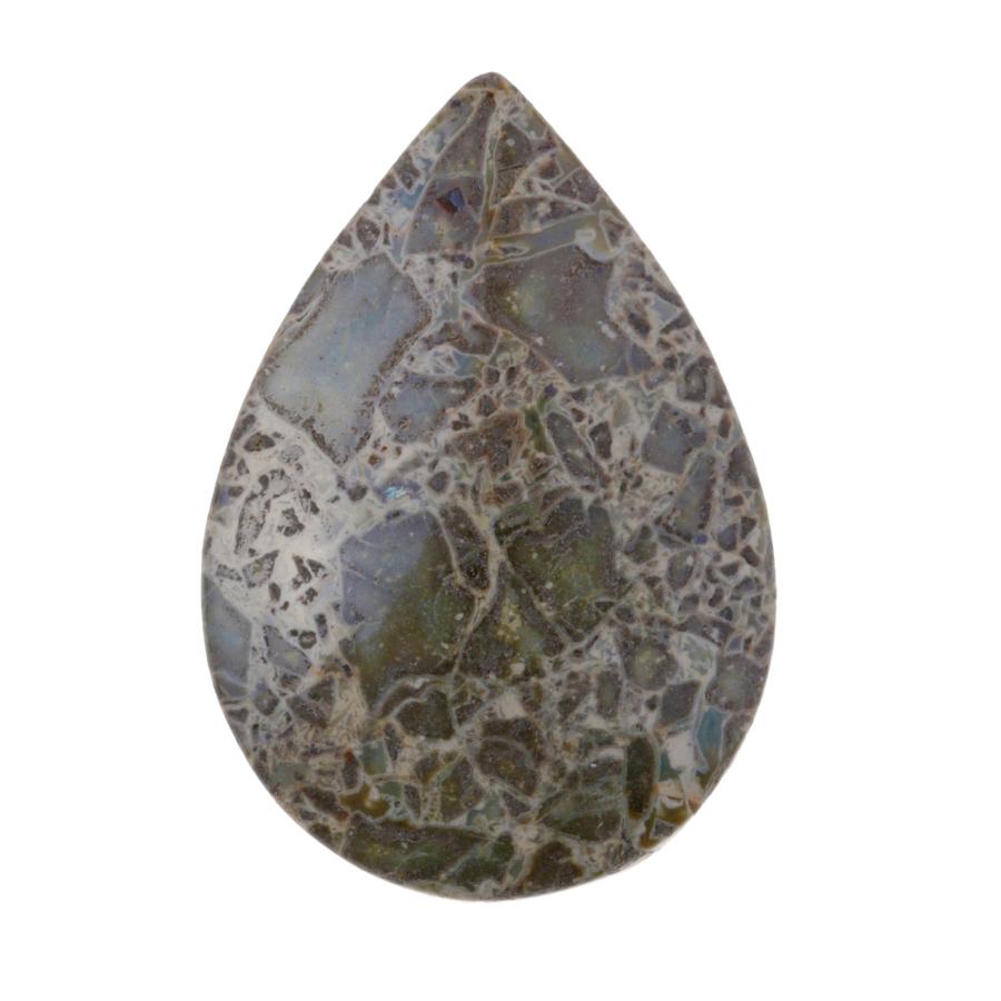 Green Brecciated Jasper 26x37mm Drop Pendant