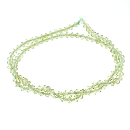 Peridot Dia Cut Xilion 4mm Bicone - 15-16"