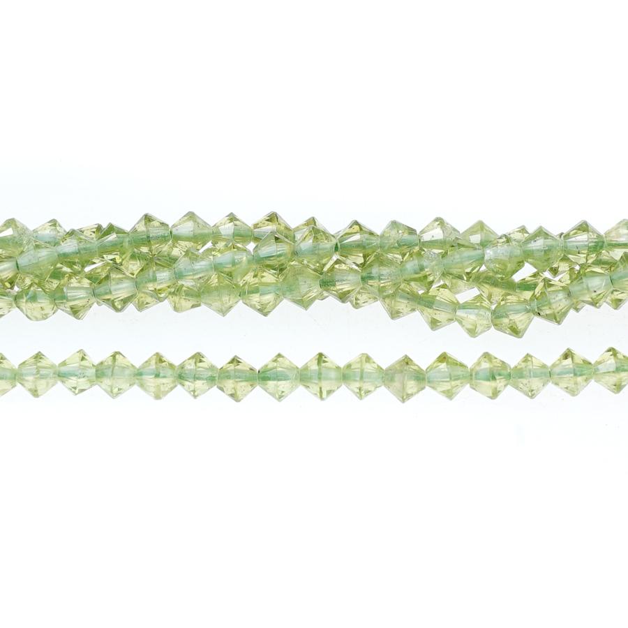 Peridot Dia Cut Xilion 4mm Bicone - 15-16"