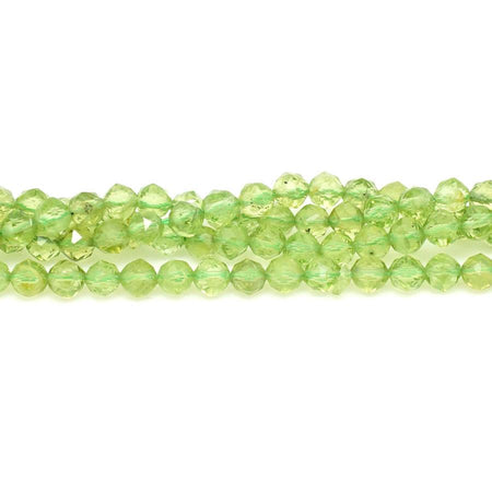 Peridot A 4mm Double Heart - 15-16 Inch