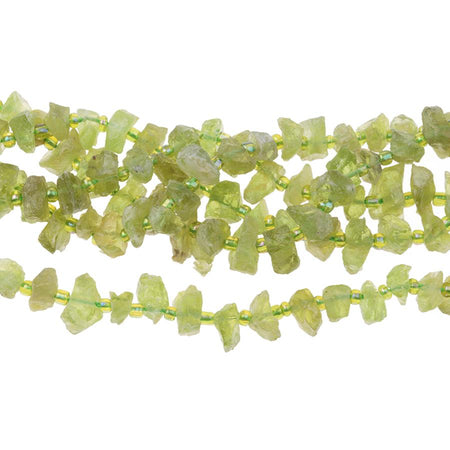 Peridot 8-12mm Rough Chip 15-16 Inch