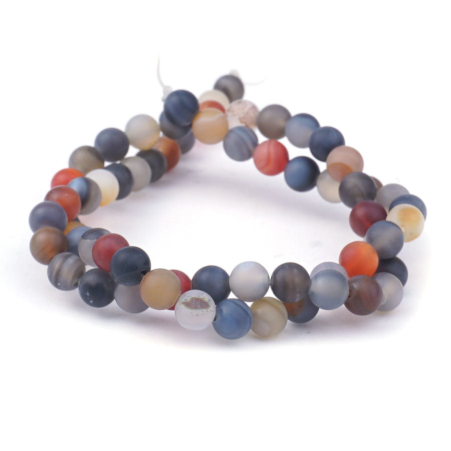 Persian Gulf Agate 6mm Matte Round - Limited Editions - Goody Beads