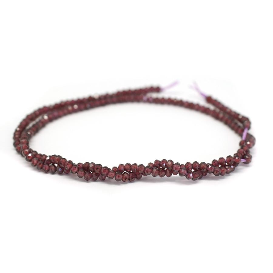 Purple Garnet Faceted 2x3mm Rondelle - 15-16 Inch