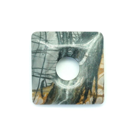 Picasso Jasper  40mm Square Donut - Pendant