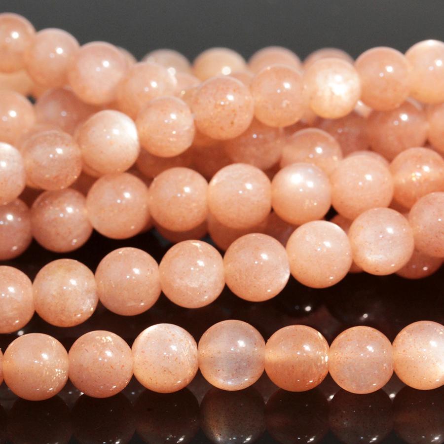 Peach Moonstone 6mm Round 15-16 Inch