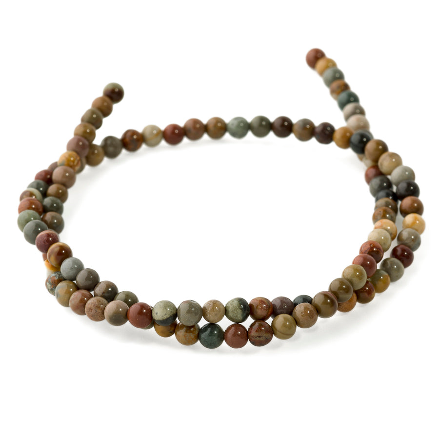 Polychrome Jasper 4mm Round - 15-16 Inch