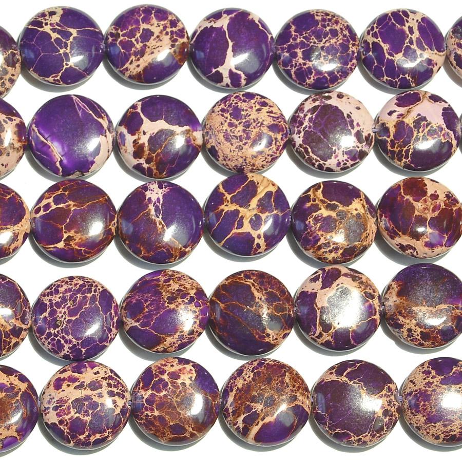 Purple Impression Jasper 18mm Coin