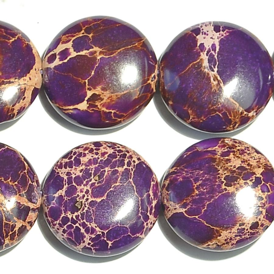 Purple Impression Jasper 18mm Coin