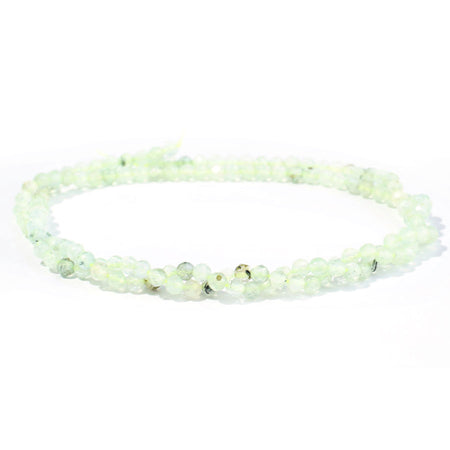 Prehnite 3mm Round Faceted A Grade - 15-16 Inch - Goody Beads