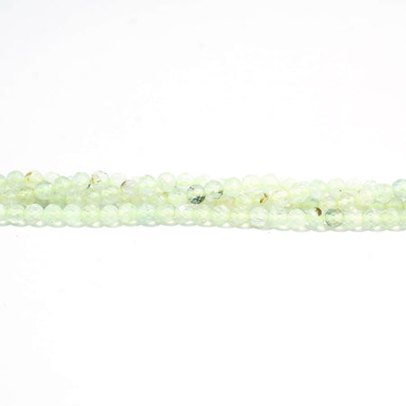 Prehnite 3mm Round Faceted A Grade - 15-16 Inch - Goody Beads